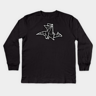 Origami Dragon Kids Long Sleeve T-Shirt